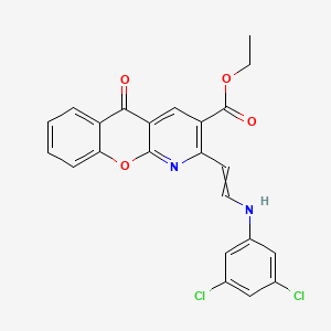 ethyl 2-[2-(3,5-dichloroanilino)vinyl]-5-oxo-5H-chromeno[2,3-b]pyridine-3-carboxylate