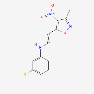 N-[2-(3-methyl-4-nitro-5-isoxazolyl)vinyl]-3-(methylsulfanyl)aniline