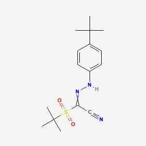 molecular formula C16H23N3O2S B1303936 N-(4-tert-butylanilino)-1-tert-butylsulfonylmethanimidoyl cyanide 