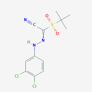 2-(Tert-butylsulfonyl)-2-[2-(3,4-dichlorophenyl)hydrazono]acetonitrile