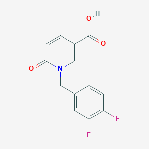 molecular formula C13H9F2NO3 B1303956 1-(3,4-Difluorobenzyl)-6-oxo-1,6-dihydropyridine-3-carboxylic acid CAS No. 242797-29-1