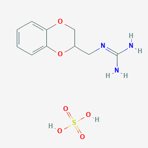 molecular formula C20H28N6O8S B130397 1-((2,3-二氢苯并[b][1,4]二氧杂环-2-基)甲基)胍硫酸盐(2:1) CAS No. 5714-04-5