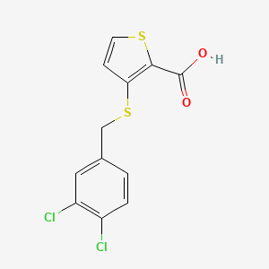 molecular formula C12H8Cl2O2S2 B1303980 3-[(3,4-Dichlorobenzyl)sulfanyl]-2-thiophenecarboxylic acid CAS No. 251096-84-1