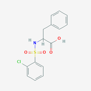 molecular formula C15H14ClNO4S B1303982 2-{[(2-Chlorophenyl)sulfonyl]amino}-3-phenylpropanoic acid CAS No. 250714-62-6