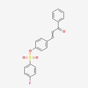 molecular formula C21H15FO4S B1303994 4-(3-Oxo-3-phenyl-1-propenyl)phenyl 4-fluorobenzenesulfonate 