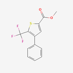molecular formula C13H9F3O2S B1303996 Methyl 4-phenyl-5-(trifluoromethyl)thiophene-2-carboxylate CAS No. 237385-98-7