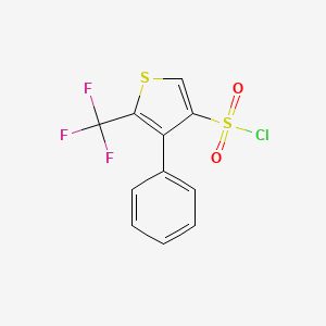 molecular formula C11H6ClF3O2S2 B1303999 4-苯基-5-(三氟甲基)噻吩-3-磺酰氯 CAS No. 680215-52-5