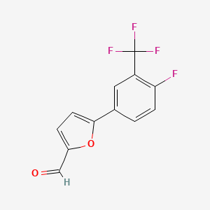 5-[4-Fluoro-3-(trifluoromethyl)phenyl]furan-2-carbaldehyde