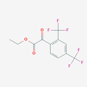 molecular formula C12H8F6O3 B1304010 Ethyl 2-(2,4-bis(trifluoromethyl)phenyl)-2-oxoacetate CAS No. 306936-81-2
