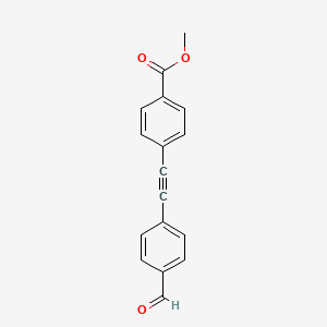 molecular formula C17H12O3 B13040126 Methyl 4-((4-formylphenyl)ethynyl)benzoate 