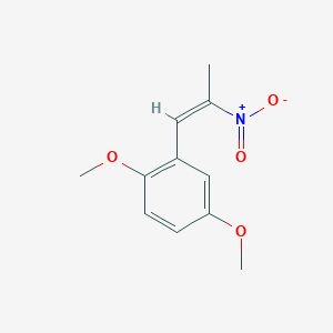 molecular formula C₁₁H₁₃NO₄ B130402 Benzene, 1,4-dimethoxy-2-(2-nitro-1-propenyl)- CAS No. 18790-57-3