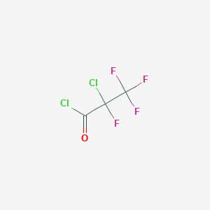 molecular formula C3Cl2F4O B1304055 2-Chloro-2,3,3,3-tetrafluoropropanoyl chloride CAS No. 6066-46-2