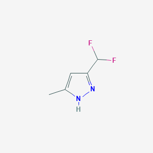 molecular formula C5H6F2N2 B1304058 3-(二氟甲基)-5-甲基-1H-吡唑 CAS No. 934759-09-8