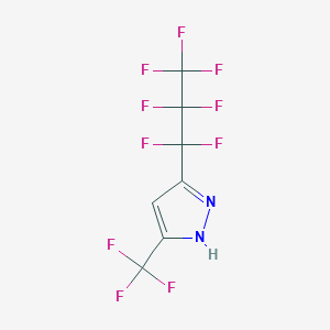 molecular formula C7H2F10N2 B1304062 5-(Trifluoromethyl)-3-(heptafluoropropyl)pyrazole CAS No. 261761-18-6