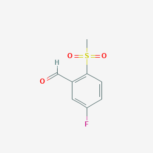 molecular formula C8H7FO3S B1304077 5-氟-2-(甲磺基)苯甲醛 CAS No. 849035-71-8