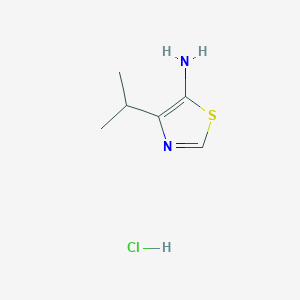 molecular formula C6H11ClN2S B13040898 4-Isopropylthiazol-5-amine hcl 