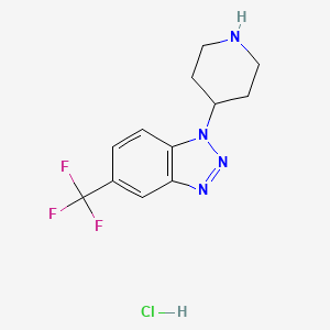 molecular formula C12H14ClF3N4 B1304102 1-Piperidin-4-yl-5-(trifluoromethyl)-1H-1,2,3-benzotriazole hydrochloride CAS No. 306935-37-5