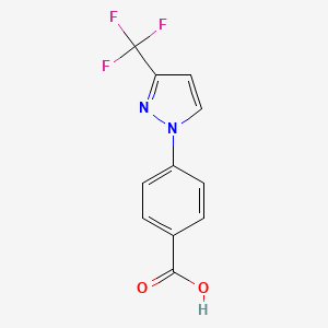 molecular formula C11H7F3N2O2 B1304103 4-[3-(trifluoromethyl)-1H-pyrazol-1-yl]benzoic acid CAS No. 220462-27-1