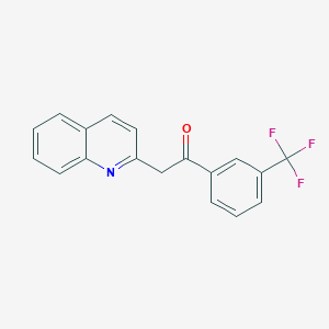 molecular formula C18H12F3NO B1304118 2-Quinolin-2-yl-1-[3-(trifluoromethyl)phenyl]ethanone CAS No. 849021-38-1