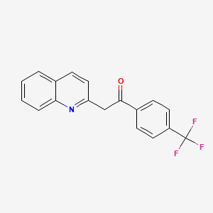 molecular formula C18H12F3NO B1304119 2-Quinolin-2-yl-1-[4-(trifluoromethyl)phenyl]ethanone CAS No. 283597-72-8