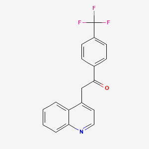 molecular formula C18H12F3NO B1304120 2-喹啉-4-基-1-[4-(三氟甲基)苯基]乙酮 CAS No. 476472-22-7