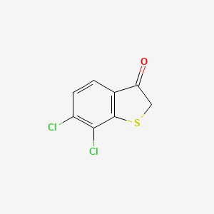 molecular formula C8H4Cl2OS B13041306 6,7-dichlorobenzo[b]thiophen-3(2H)-one CAS No. 64791-34-0