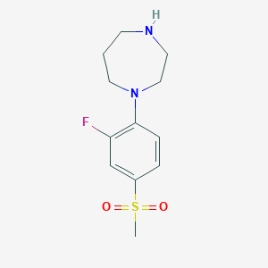 molecular formula C12H17FN2O2S B1304135 1-[2-Fluoro-4-(methylsulfonyl)phenyl]-1,4-diazepane CAS No. 849924-88-5