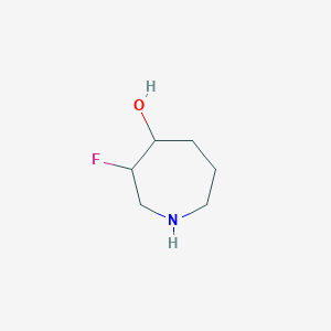 molecular formula C6H12FNO B13041350 3-Fluoroazepan-4-ol 