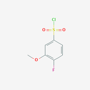 molecular formula C7H6ClFO3S B1304141 4-Fluoro-3-methoxybenzenesulfonyl chloride CAS No. 887266-97-9