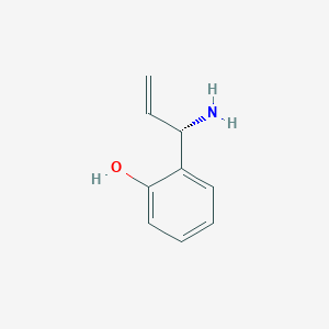 molecular formula C9H11NO B13041436 2-((1S)-1-Aminoprop-2-enyl)phenol 