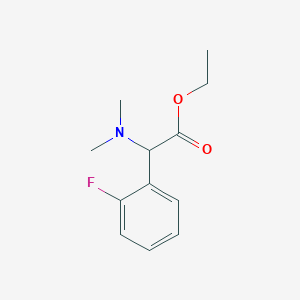 molecular formula C12H16FNO2 B13041644 Ethyl 2-(dimethylamino)-2-(2-fluorophenyl)acetate 