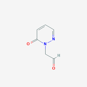 molecular formula C6H6N2O2 B13041686 2-(6-Oxopyridazin-1(6H)-YL)acetaldehyde 