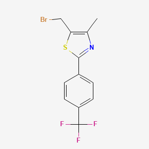 molecular formula C12H9BrF3NS B1304184 5-(Bromomethyl)-4-methyl-2-[4-(trifluoromethyl)phenyl]-1,3-thiazole CAS No. 439134-78-8