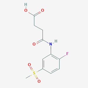 molecular formula C11H12FNO5S B1304190 4-{[2-Fluoro-5-(methylsulfonyl)phenyl]amino}-4-oxobutanoic acid CAS No. 389609-83-0