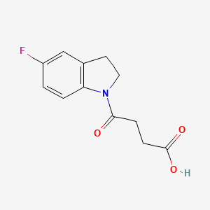 molecular formula C12H12FNO3 B1304193 4-(5-Fluoro-2,3-dihydro-1H-indol-1-yl)-4-oxobutanoic acid CAS No. 393183-92-1