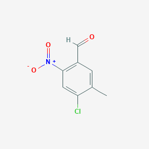 molecular formula C8H6ClNO3 B13042120 4-Chloro-5-methyl-2-nitrobenzaldehyde 