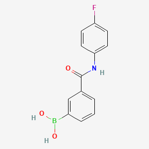 molecular formula C13H11BFNO3 B1304215 (3-((4-Fluorophenyl)carbamoyl)phenyl)boronic acid CAS No. 850567-35-0