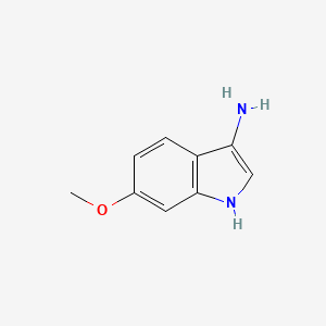 molecular formula C9H10N2O B13042163 6-methoxy-1H-indol-3-amine 