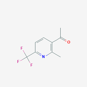 molecular formula C9H8F3NO B1304217 3-Acetyl-2-methyl-6-(trifluoromethyl)pyridine CAS No. 205582-83-8