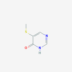 molecular formula C5H6N2OS B13042211 5-methylsulfanyl-3H-pyrimidin-4-one 