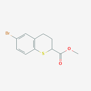 molecular formula C11H11BrO2S B13042309 Methyl 6-bromothiochromane-2-carboxylate 