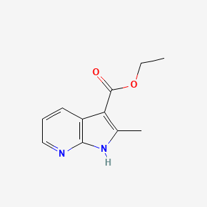molecular formula C11H12N2O2 B13042336 ethyl 2-methyl-1H-pyrrolo[2,3-b]pyridine-3-carboxylate 