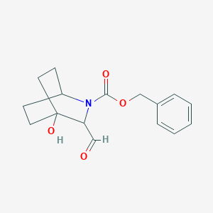 molecular formula C16H19NO4 B13042395 Benzyl 3-formyl-4-hydroxy-2-azabicyclo[2.2.2]octane-2-carboxylate 