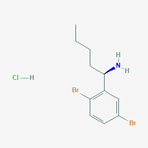 molecular formula C11H16Br2ClN B13042507 (R)-1-(2,5-Dibromophenyl)pentan-1-amine hcl CAS No. 2250242-35-2