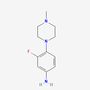 molecular formula C11H16FN3 B1304260 3-Fluoro-4-(4-methylpiperazin-1-yl)aniline CAS No. 221198-99-8