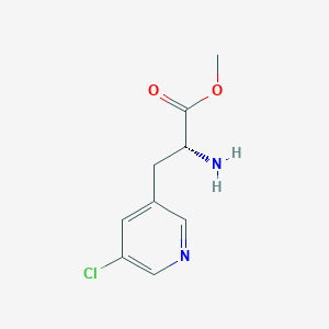 molecular formula C9H11ClN2O2 B13042623 Methyl(R)-2-amino-3-(5-chloropyridin-3-YL)propanoate2hcl 