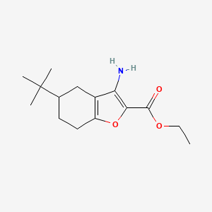 molecular formula C15H23NO3 B13042678 Ethyl 3-amino-5-(tert-butyl)-4,5,6,7-tetrahydrobenzofuran-2-carboxylate 