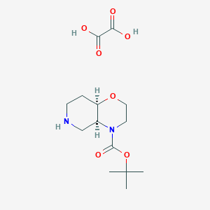 molecular formula C14H24N2O7 B13042776 tert-butyl (4aS,8aR)-2,3,4a,5,6,7,8,8a-octahydropyrido[4,3-b][1,4]oxazine-4-carboxylate;oxalic acid 