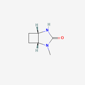 molecular formula C6H10N2O B13042851 cis-2-Methyl-2,4-diazabicyclo[3.2.0]heptan-3-one 