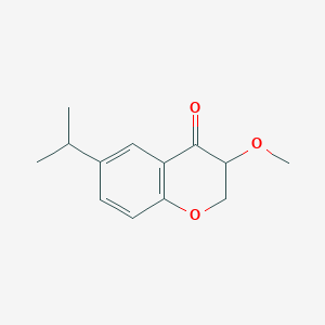 molecular formula C13H16O3 B13043188 3-Methoxy-6-(methylethyl)chroman-4-one 